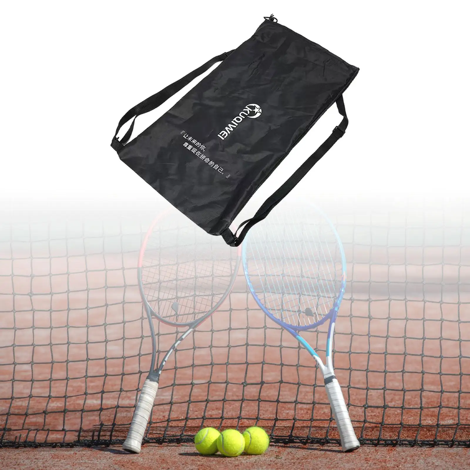 Badminton Racquet Cover Drawstring Pocket Backpack Soft Tennis Racket Bag