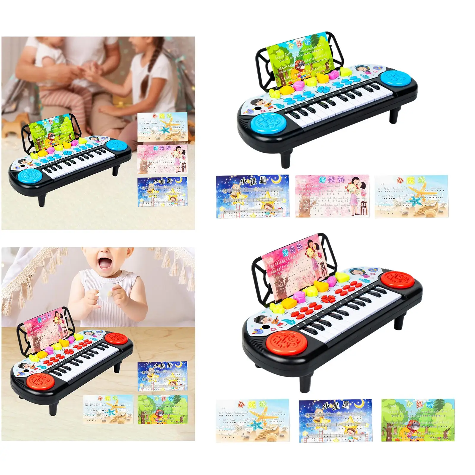 Kids Piano Keyboard with Lights Sounds for 3 4 5 6 Years Old Birthday Gifts