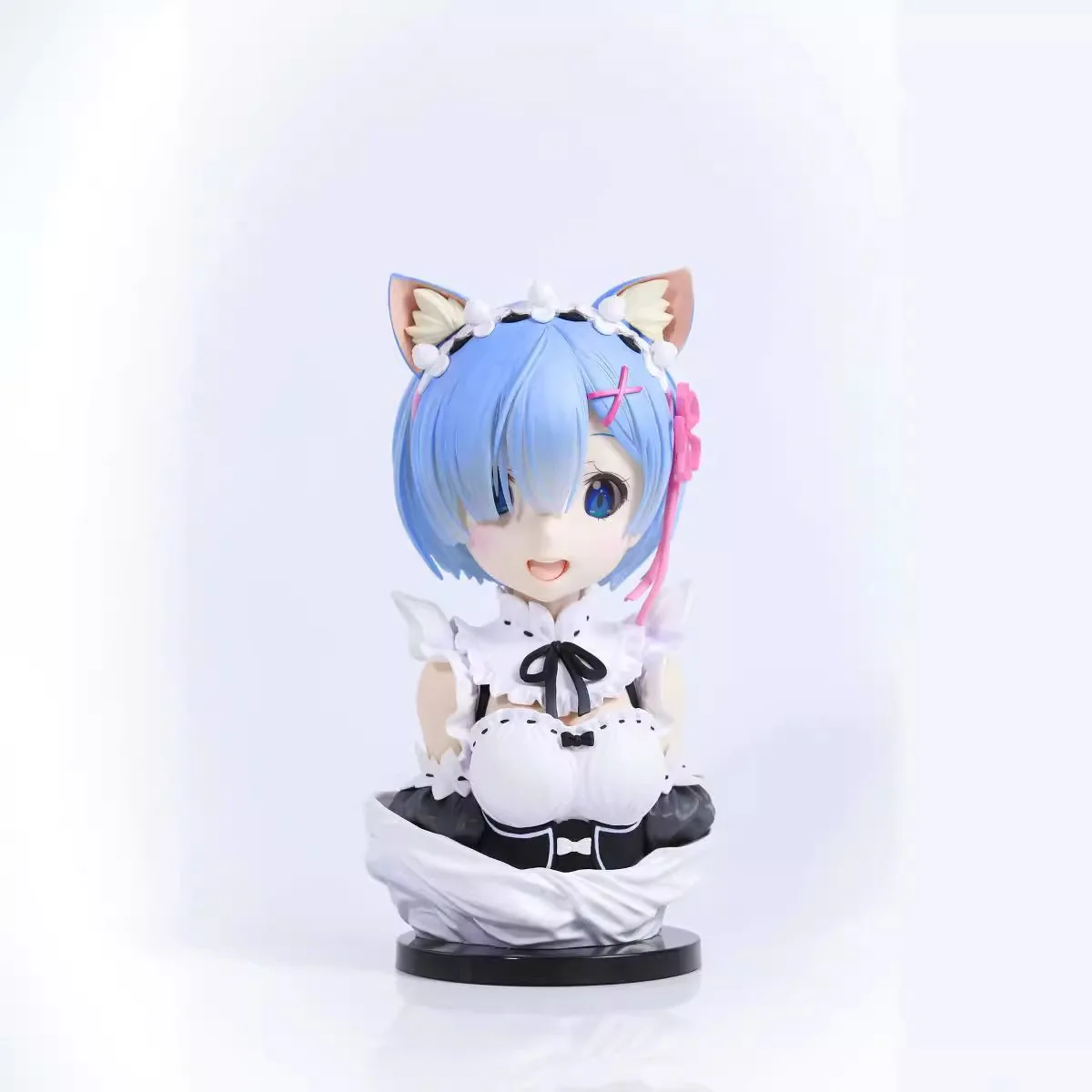 22cm Re-Starting Life In Another World- Rem Ram Cat Ear Maid Anime Figure Model Statue Collection Desktop Decoration Ornament