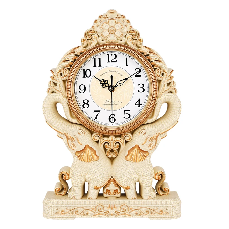 

European Creative Clock Living Room Seat Clocks Fashionable and Silent Bedroom Table Clocks Decoration Household Quartz Clock