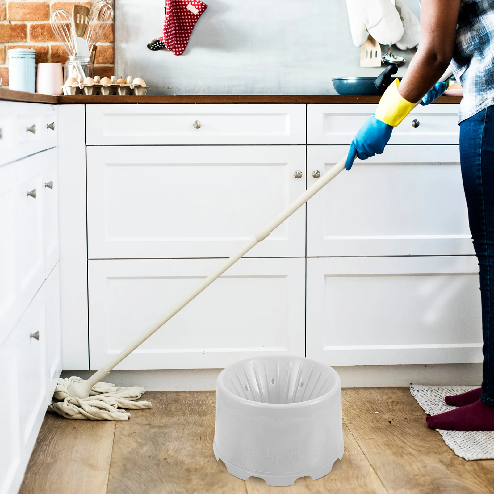 

Plastic Tool Floor Cleaning Household Pail Portable Cleaning Basket Mop Storage Bucket Drying Mop Drain Bucket With Draining