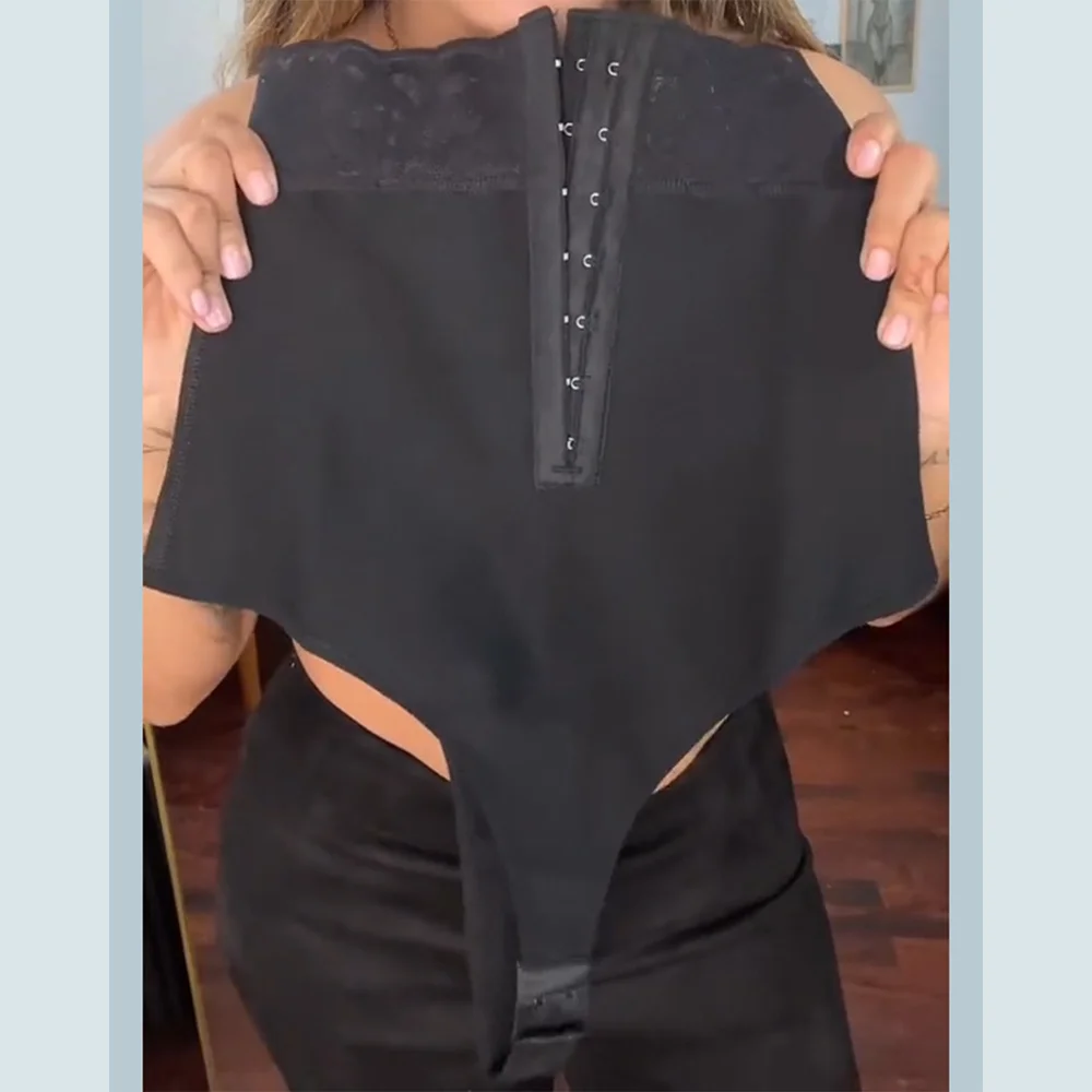 

High-waisted Thong Shapewear Fajas Colombianas Women's Compression Waist Trainer Body Shaper Slimming Butt Lifter Tummy Control