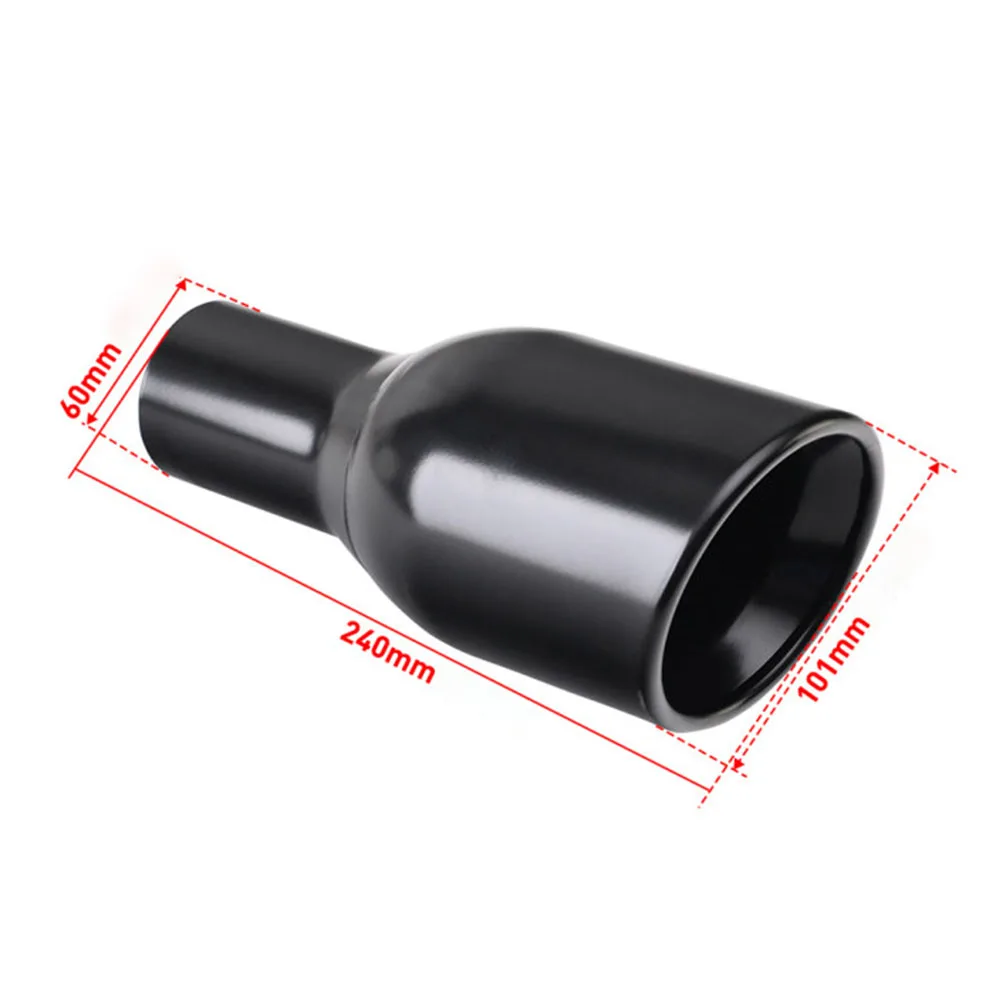 Stainless steel muffler exhaust tip for automotive tailpipes 60mm Outlet Round Tail Throat