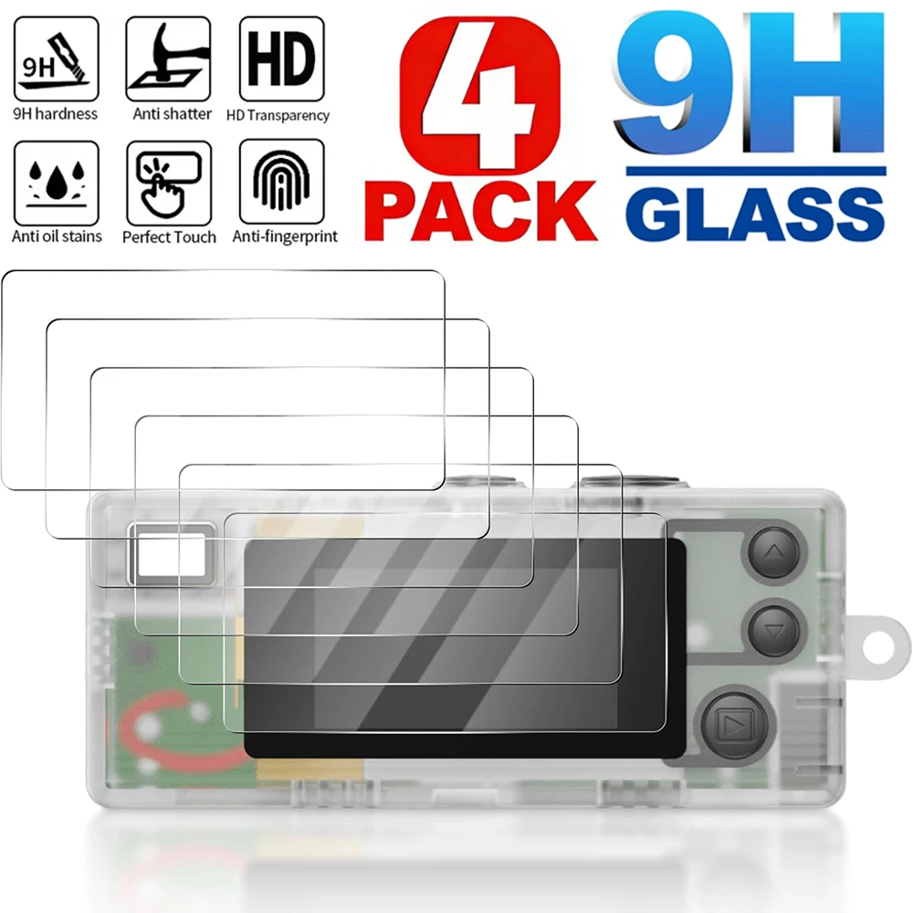 1-4Pack 9H Glass Film Tempered Glass Screen Protector For Kodak Charmera Keychain Mini Camera Anti-scratch Display Screen Film