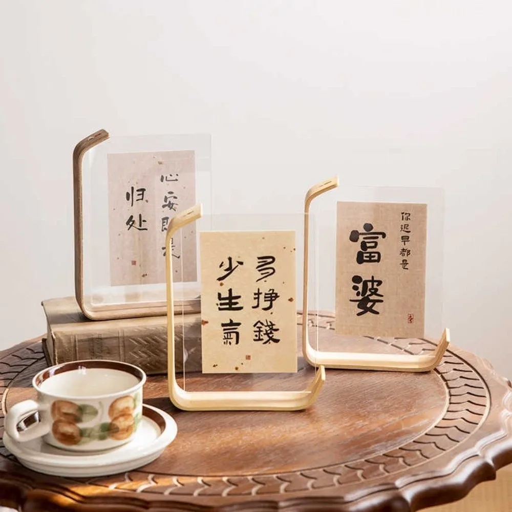Photo Display 6 Inches Wooden Photo Frame Acrylic Material Tabletop ...