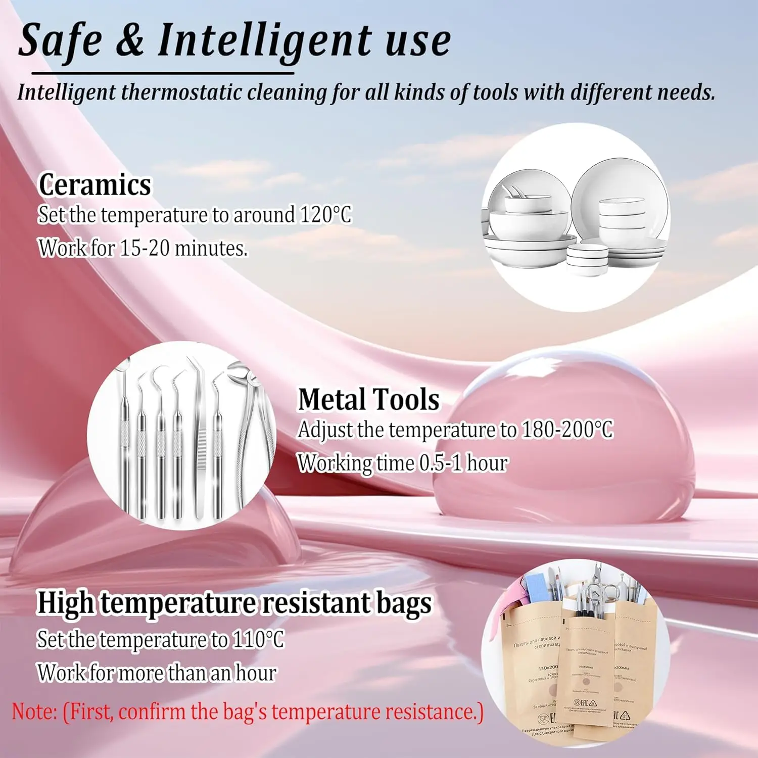 LINMANDA Caja de limpieza de alta temperatura, máquina esterilizadora de herramientas para uñas de gran capacidad, gabinete desinfectante para peluquero, caja para herramientas de belleza