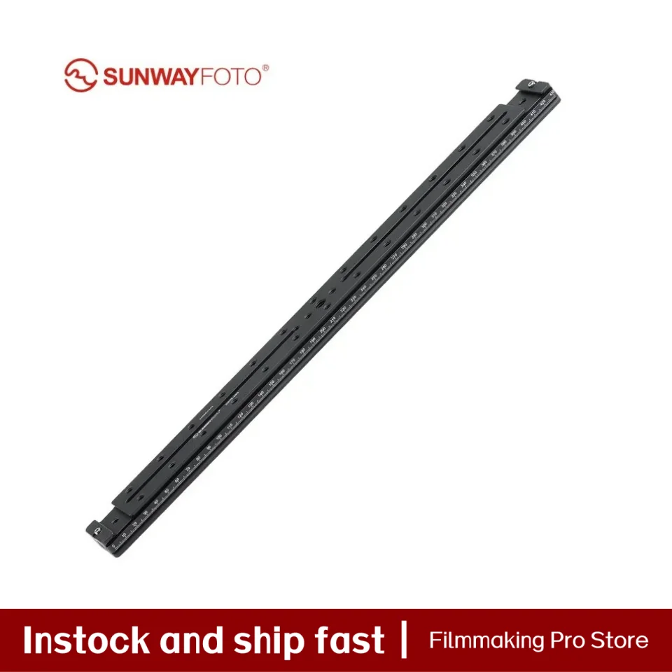 SUNWAYFOTO 440 مم (17.3 بوصة) Arca Swiss Rail، لوحة عالمية طويلة سريعة الإصدار، سكة منزلق مزدوجة تتوافق مع ستيريو/3D