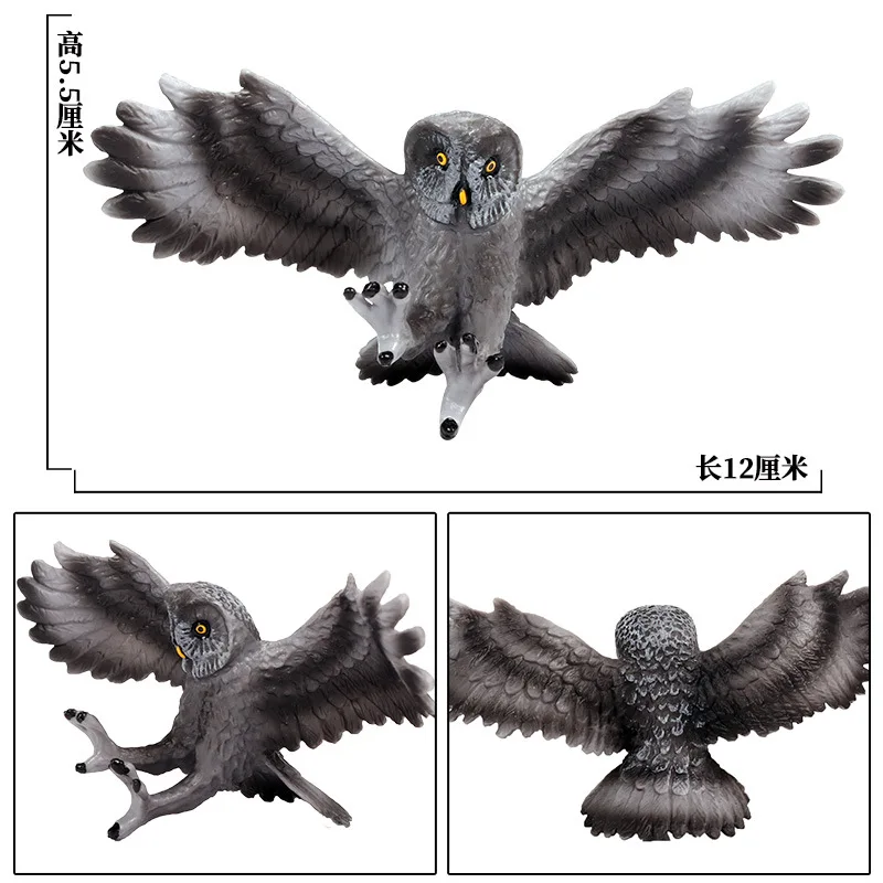 Simulation Flying Animal Bird Model Set Toy Static Eagles Owls Parrots Simulation Decor Ornaments Novel Children Cognition Toys