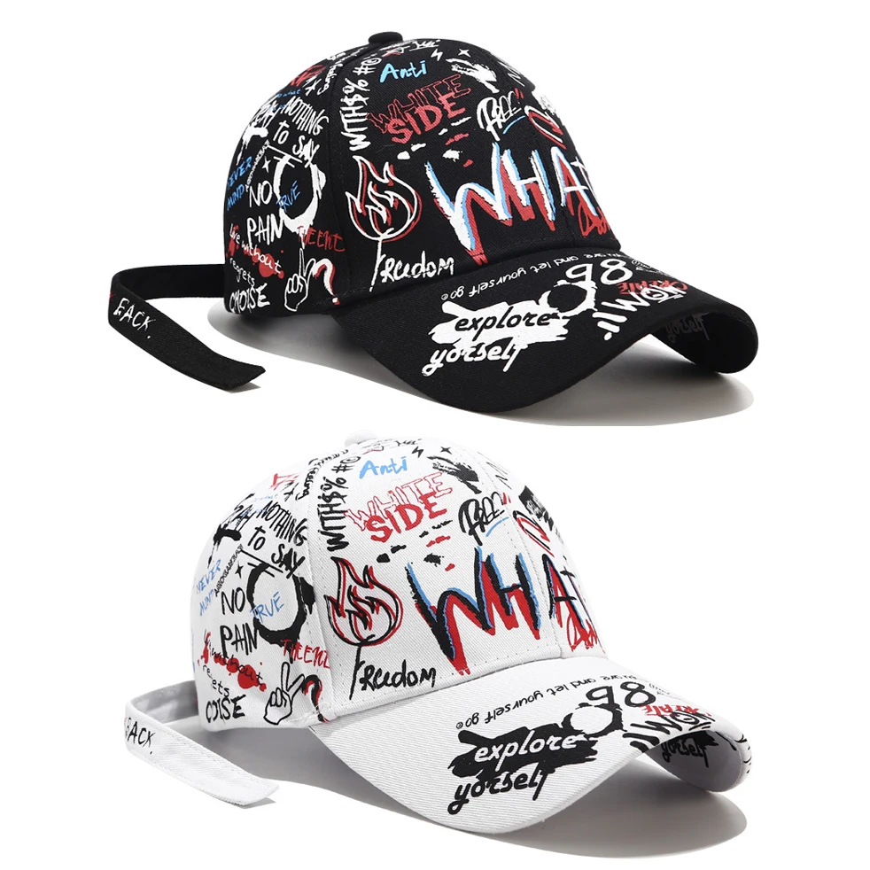 Graffiti Baseball Caps For Men Women Cotton Adjustable Snapback Hats Spring Casual Outdoor Sports Golf Cap Male Hip Hop Hat