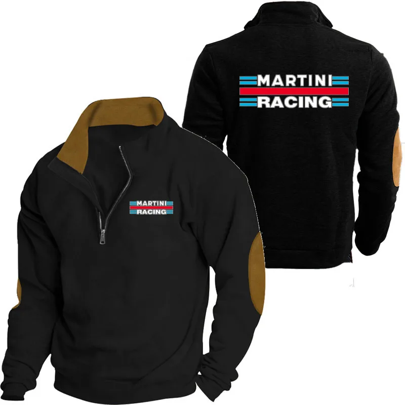 Europe Size Men's Hoodies Martini Racing Print Unisex Fleece zipper Sweatshirt Pullover coat Casual High Quality Streetwear