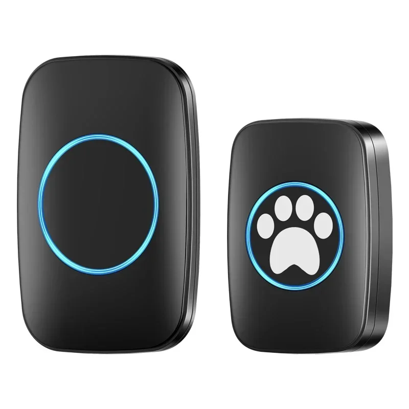 CACAZI Wireless Pet Doorbell Outdoor Waterproof Smart Call for Training Doggie With Touch Button 300M Remote Control Dog Bell