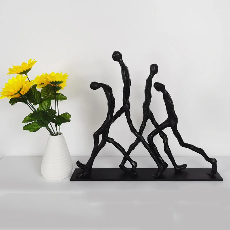 

Nordic Figurines Metal Sculptures Miniatures Abstract Figures Ornaments Aesthetic Home Decoration Accessories Unique Design