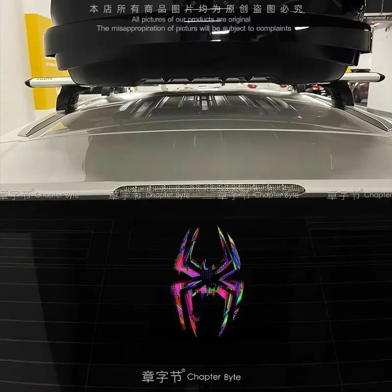 2024 New Marvel Spider-Man Exquisite Creative Animation Character Reflective Car Sticker Simple Trendy Cool Cartoon Sticker