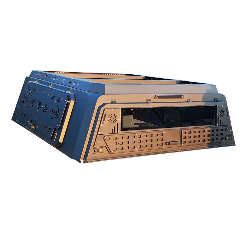 three-door rear box high lid, top luggage rack, three-sided opening and closing trunk, cargo box
