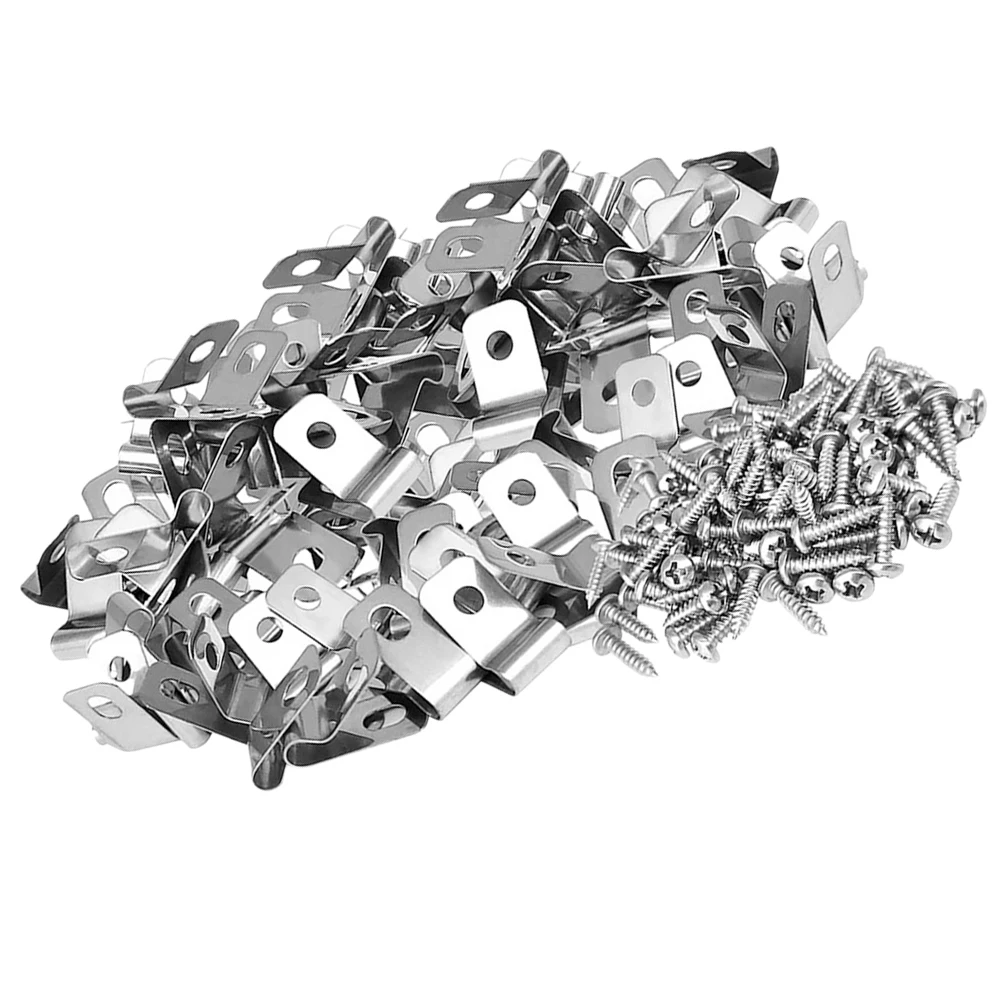 

200 set Steel Wire Clips Heavy Duty Fence Clamps for Livestock Fencing Durable Wire Fence Clip Metal Buckle Set