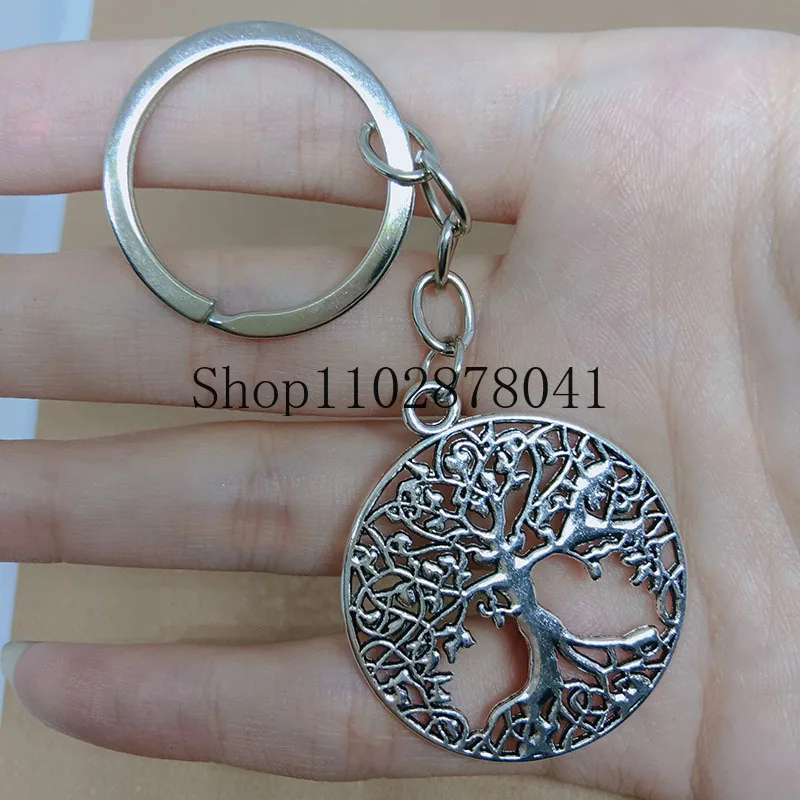 Fashion Jewelry Zinc Alloy Pendant Keychain Large Size Tree of Life Exquisite Classic Gift