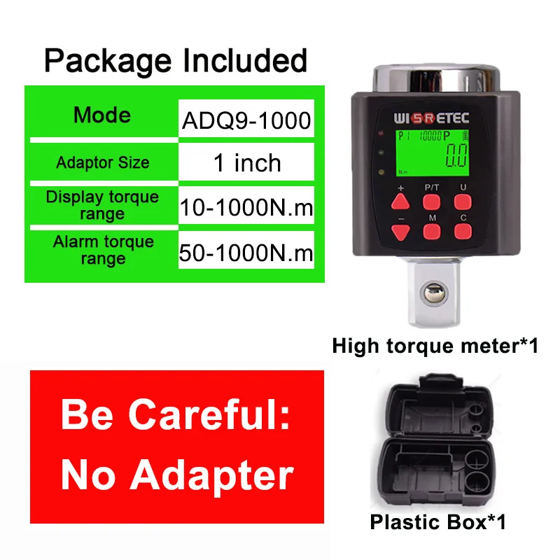 Hoge Precisie Digitale Koppelmeter 0.1-340 N.m Verstelbare Koppelmeter Adapter Professionele Elektronische Koppel Ratelsleutel