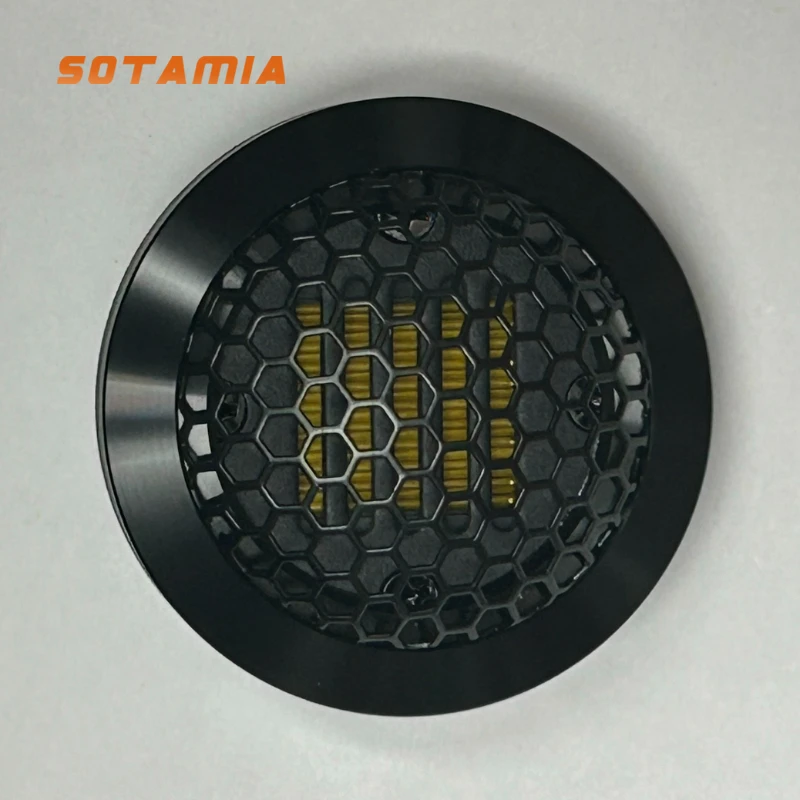 SOTAMIA 1pcs 40.4mm Car Tweeter Silver / Black 4/8 Ohm 15W Pneumatic Ultra Tweeter Car HIFI Fever Modification Upgrade