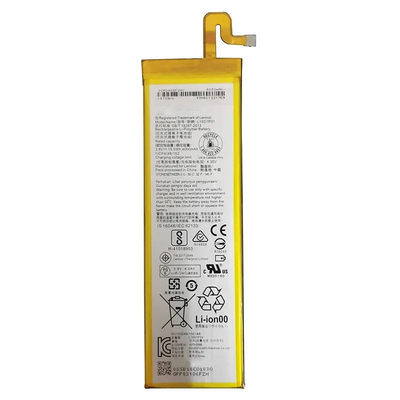 NEW For Lenovo Yoga Tab 3 Pro YT3-X90L YT3-X90F YT3-X90X X90 1 4000mAh L15D1P31 Battery Replacement Bateria Batterij+Tools
