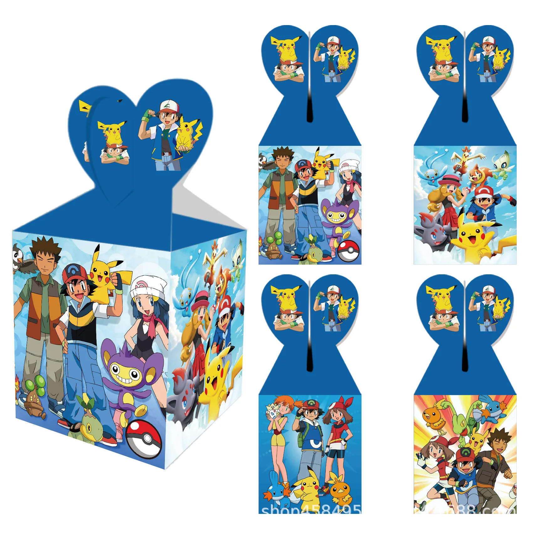 لوازم تزيين مشهد عيد الميلاد والمهرجانات بطابع بيكاتشو، وصناديق حلوى الحفلات، وصناديق الهدايا، وصناديق التفاح