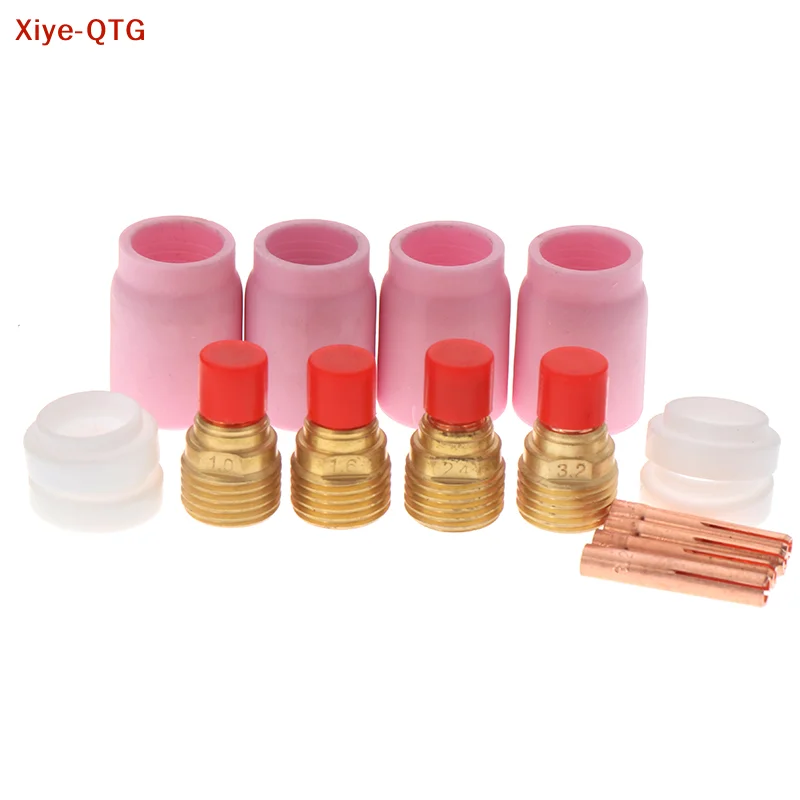 

Горячая новинка! Набор из 4 газовых линз для TIG-сварки 1./1.6/2.4/3.2 мм, совместимые с горелками TIG PTA DB SR WP-9/20/25 серии, аксессуары для аргонодуговой сварки.