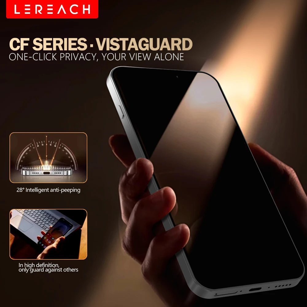 Lereach for vivo X300 Pro vivo X300 Anti-Spy Screen Protector Dust-Free Box Auto-Alignment Full Coverage Tempered Glass Film
