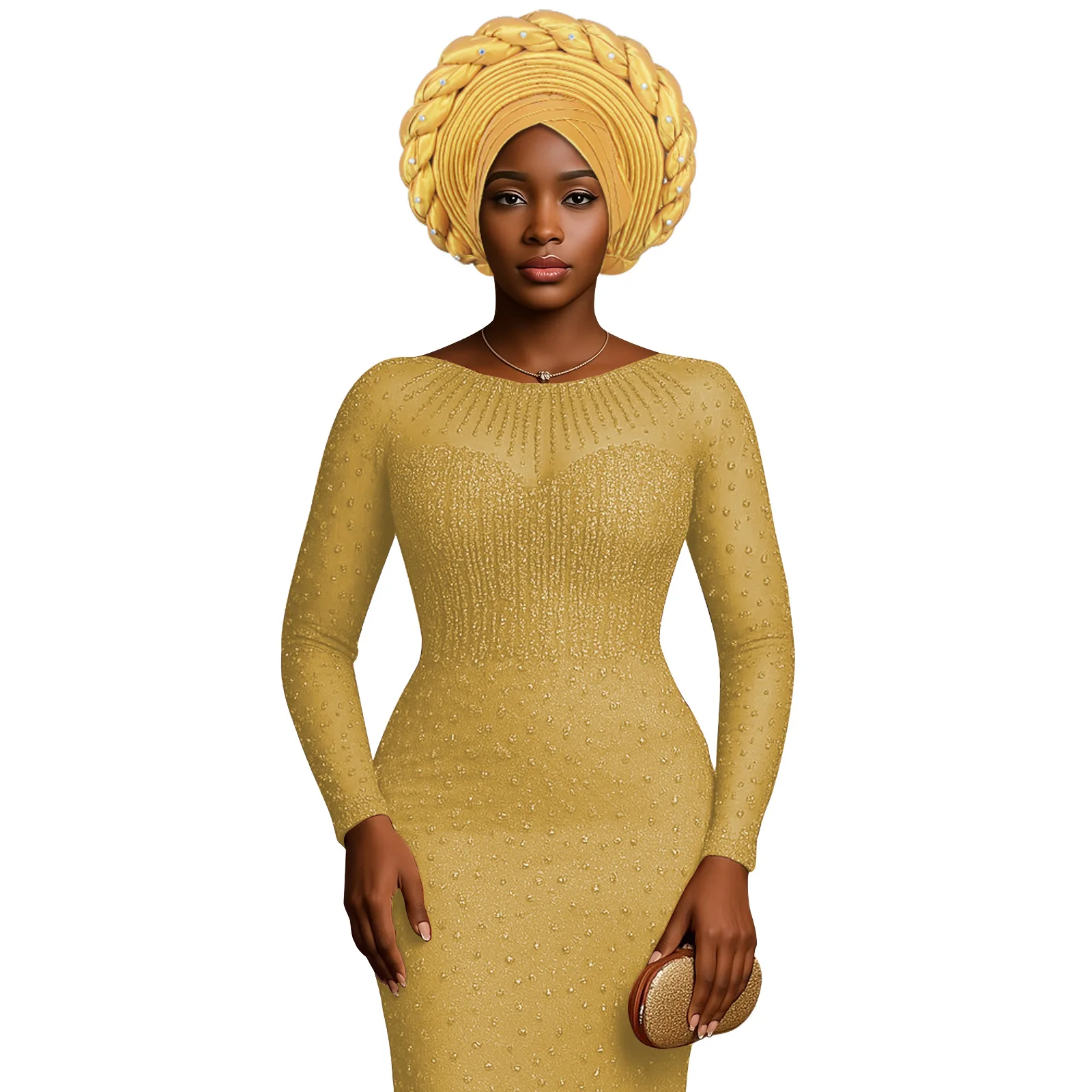 

African Headtie Turban Nigerian Wedding Geles Muslim Headwear Gele Female Head Wraps Headtie Auto Gele Casual Women Caps