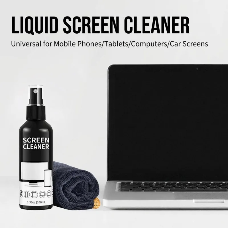 Screen Cleaner Spray Kit Electronic Device Maintenance Home Office Essentials Multi-Surface Efficient Screen Cleaning Tools