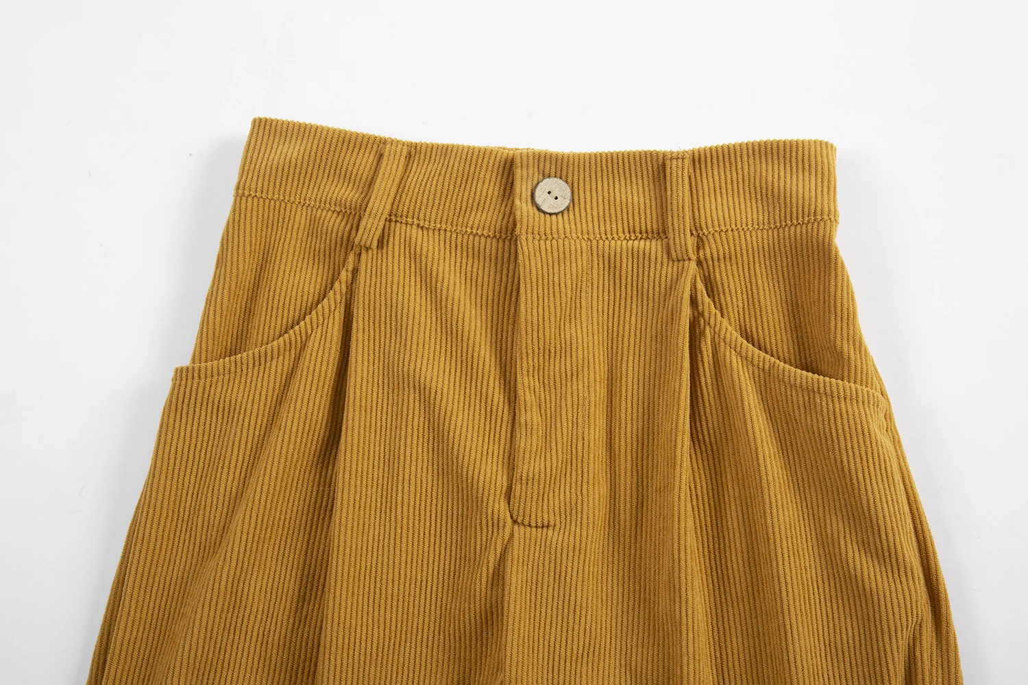 กางเกงขายาวทรงตรงเอวสูงผ้าลูกฟูกสไตล์เรโทรสำหรับผู้หญิง ฤดูใบไม้ผลิ ฤดูใบไม้ร่วง แฟชั่นเกาหลี ทรงหลวม สวมใส่ได้กับทุกชุด สีดำ