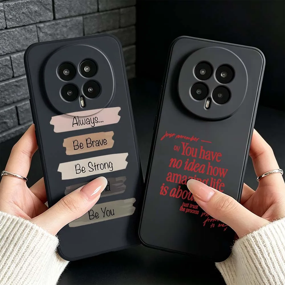 

Inspirational Phrase Art For Honor 600 500 400 300 200 100 90 80 70 SE Smart Lite Pro Ultra GT 5G Black Cover Phone Case