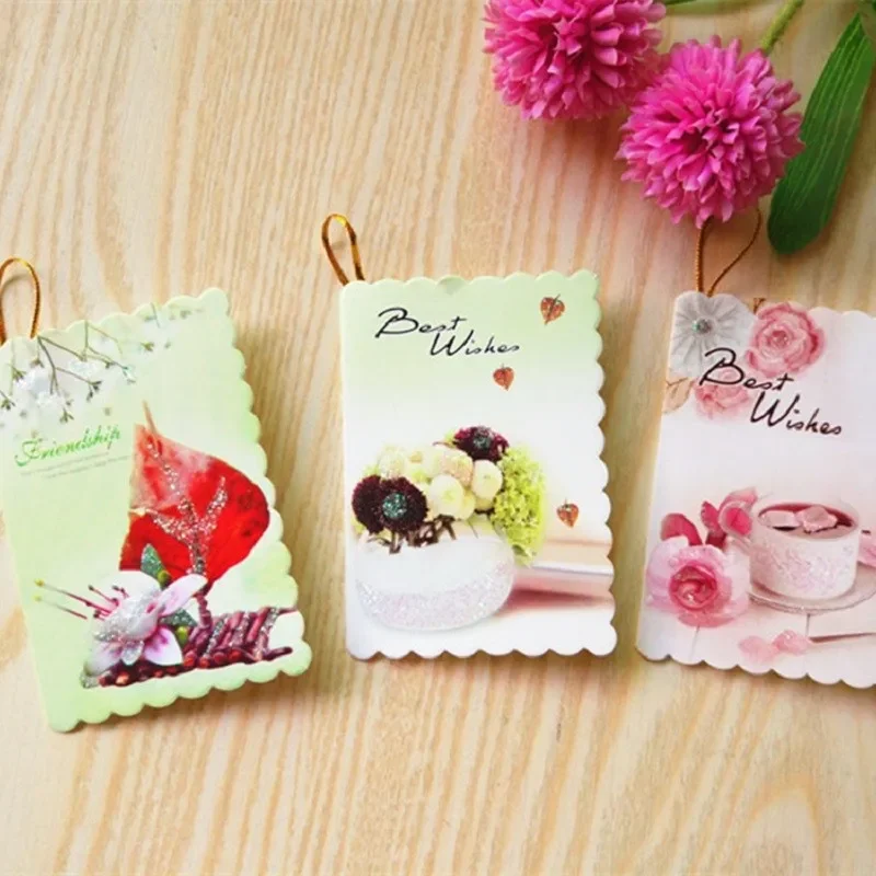 30Pcs New Blank Handwriting Garland Card Flowers Greeting Small Gift Message Card Writable  Decoration Best Wishes Postcards