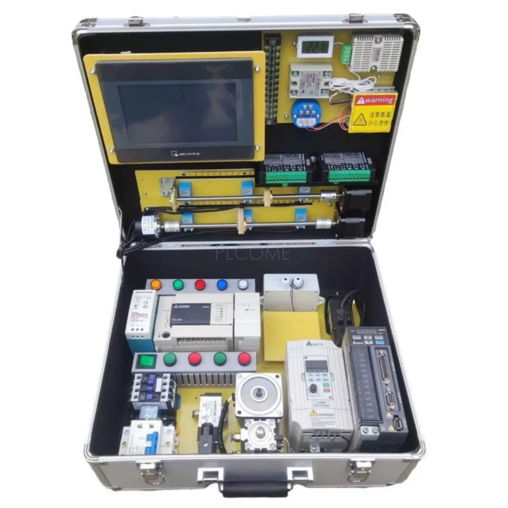 Customized FX3U PLC Training Kit Test Practice Box Learning HMI Touch Screen Programming Teaching For