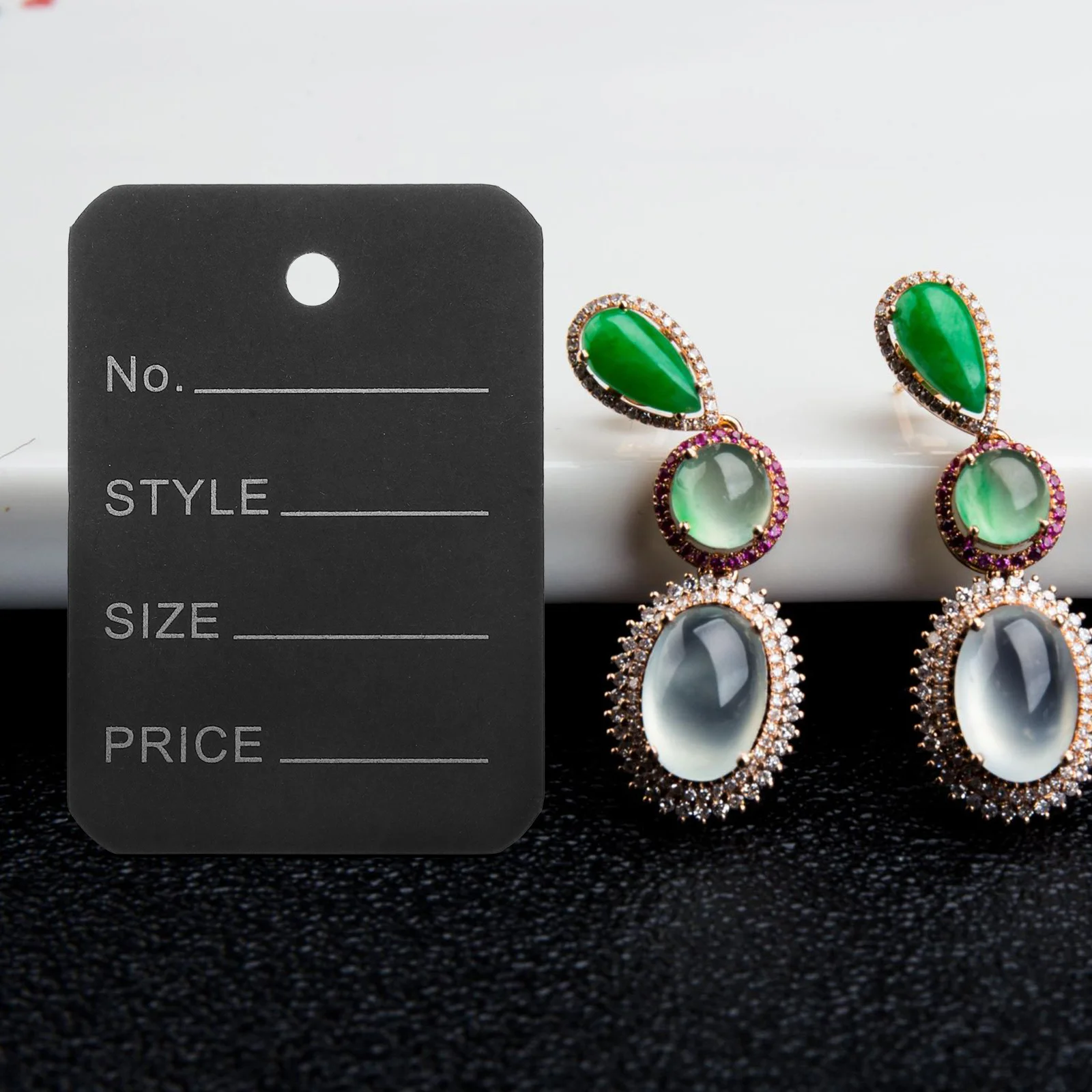 1000 قطعة علامات الأسعار للملابس الأبيض غير المقوي علامات الملابس الفارغة القابلة للكتابة شنق تسميات للمجوهرات علامات البضائع بالتجزئة