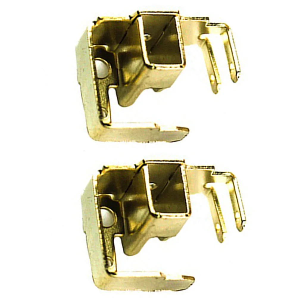 Replacement Brush Holder Set Angle Grinder Parts 2pcs Carbon Golden Good Compatibility Metal Easy Installation