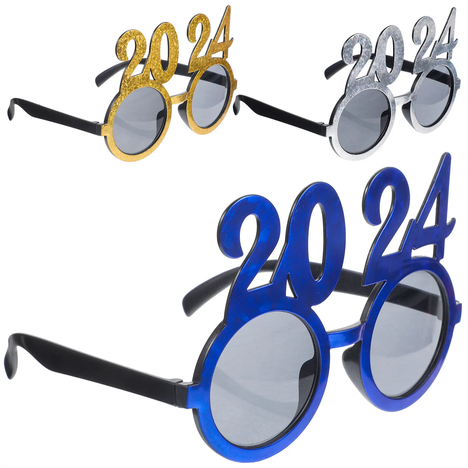 

3Pcs Funny Party Glasses Performance Eyewear Festival Decor Photo Props New Year Supplies New Year Party Glasses