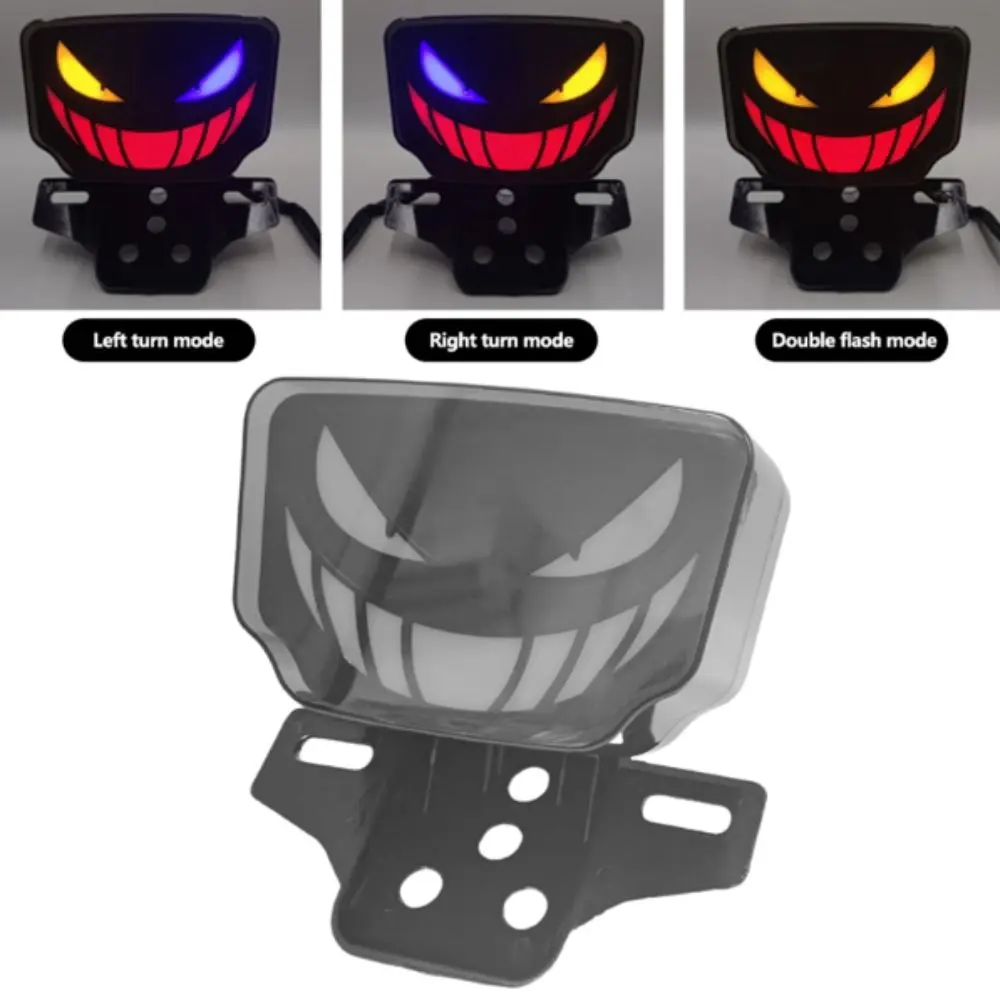 LED Design Motorcycle LED Tail Lights Dynamic Flash Devil Eye Design Brake Rear Light Lamp Integration Design