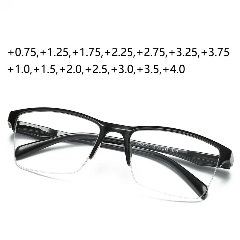 

Ultralight Square Half Frame Reading Glasses Presbyopic Glasses Men Women +0.25 0.5 0.75 1 1.25 1.5 1.75 2 2.25 2.5 2.75 3 3.25