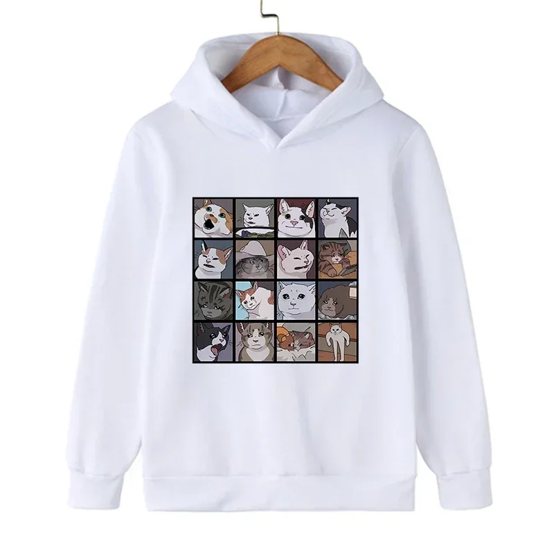 Sweatshirts Cats Anime Kid Hoodie Cat Kawaii Manga Children Sweatshirt Kids Clothes Hoodies Boys Girls Tee Baby Tops