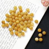 Myanmar Yellow Jadeite Burma Jade Lotus Flower Beads For Jewelry Making Diy String Bracelet Beaded Necklace Charms Accessories