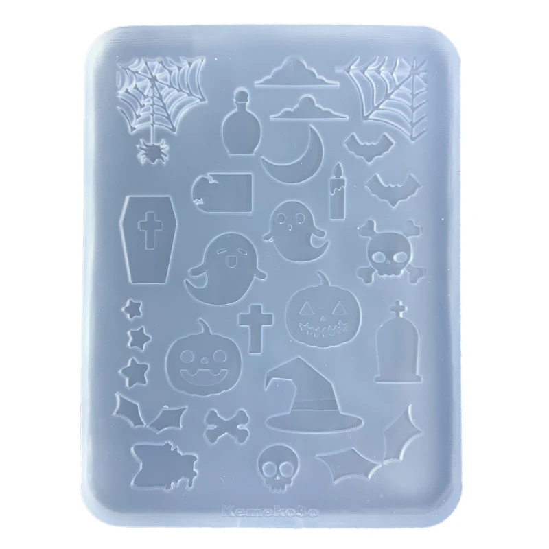 

Halloween Theme Mold Silicone Casting Mold Epoxy Resin Mold Hollow Mold for Keychain Pendant Jewelry Making