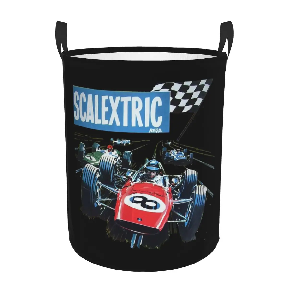 

Классические складные корзины для белья Scalextric, корзина для хранения грязной одежды, игрушек, большая водонепроницаемая корзина для дома и детей