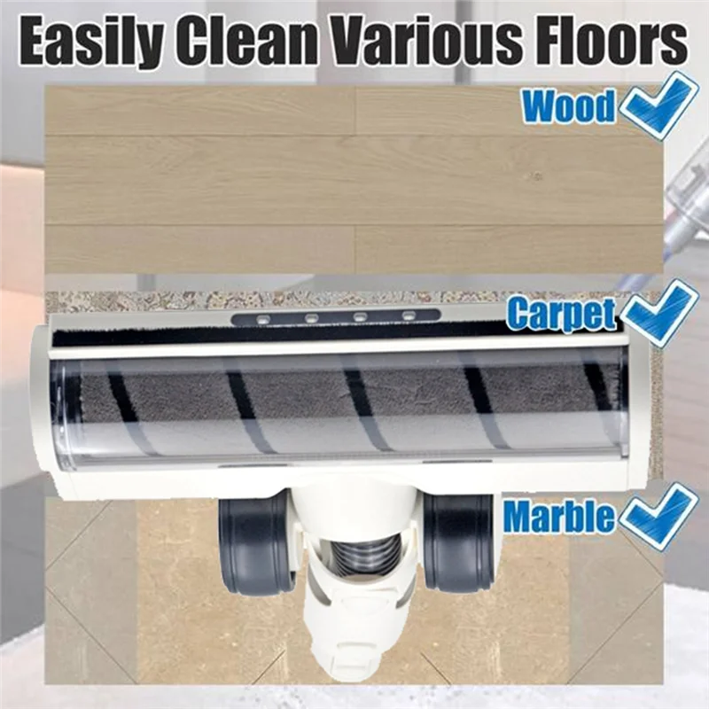 

B99A-For Dreame R10 R20 R30 V6 V8 V11 V12 Handheld Vacuum Cleaner Accessories Electric Floor Brush With LED Light