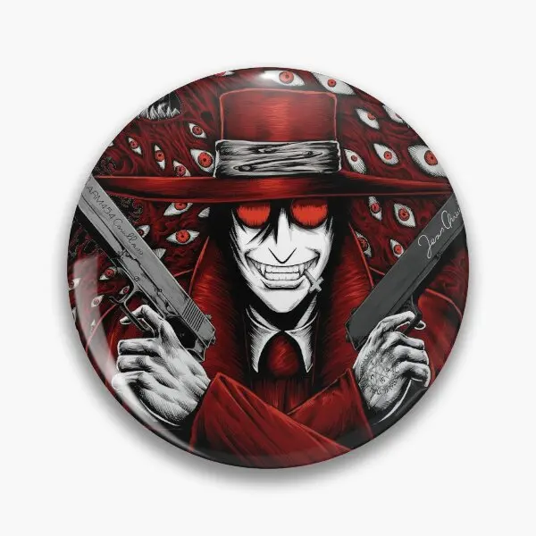 sing Alucard  Soft Button Pin Funny Metal Jewelry Badge Brooch Decor Fashion Women Cute Hat Creative Gift Cartoon Lapel Pin