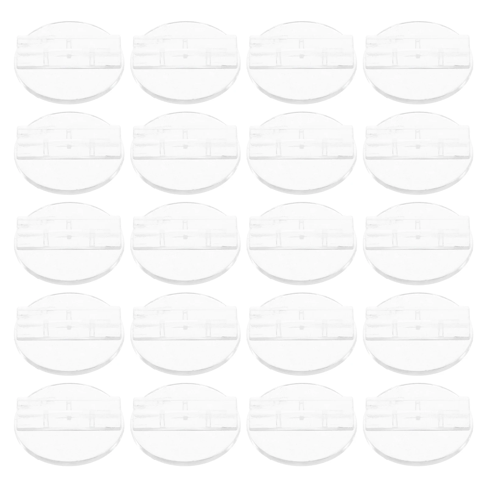 

100pcs Transparent Base Round Card Holder for Business Cards Table Display Non Slip Bottom Plastic Desk Accessories