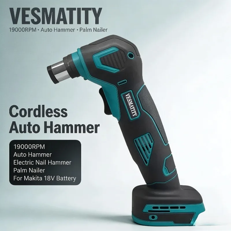 Vesmatity Cordless Auto Hammer 19000RPM Electric Palm Nailer Nail Hammer For Makita 18V Battery