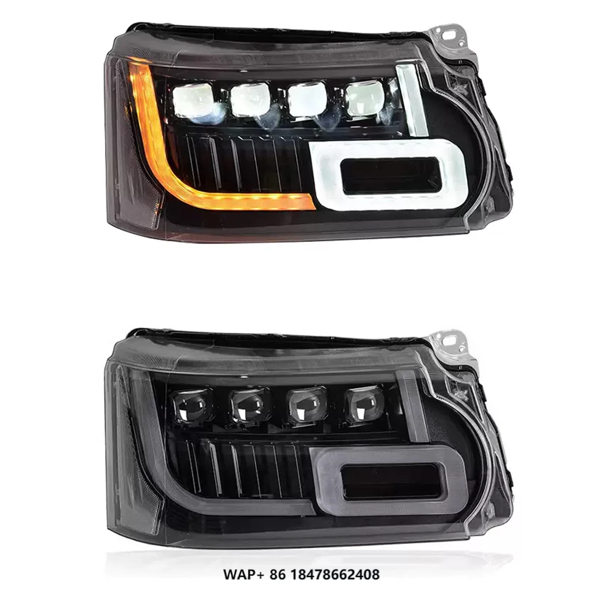 

Car Accessories Exterior Parts 4 Lens LED Front Lamps Headlights for Land Rover Range Rover Sport 2010-2013.