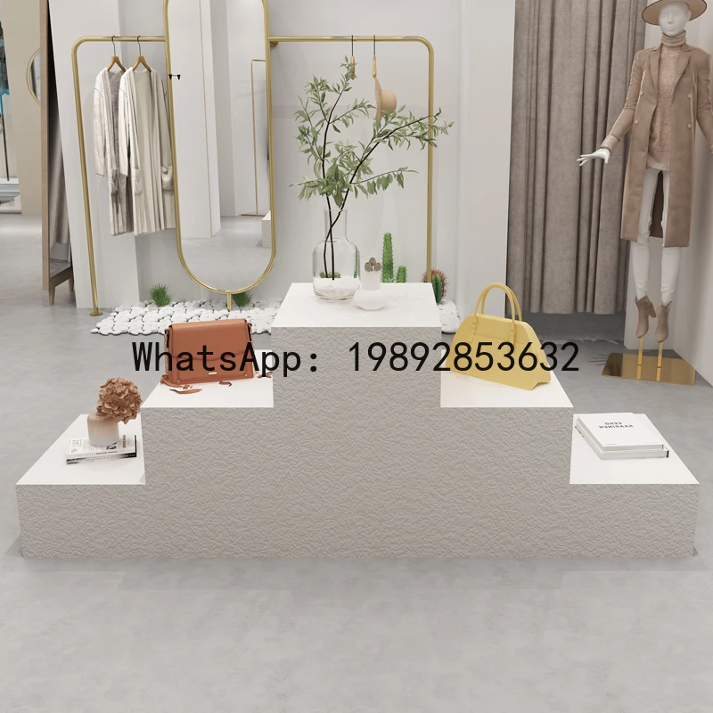 Display Props Shoe Store Shoe Center Display Stand Ladder-Shaped Island Table Bag Flow Table