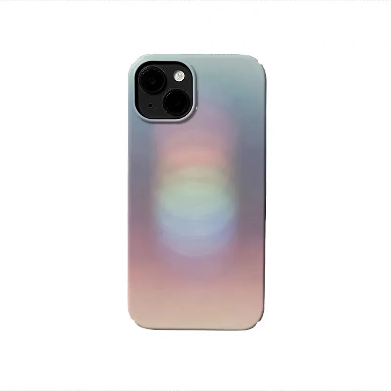 

Ins Korean Color Halo Shockproof Case for IPhone 16E 15 14 13 Pro Max Back Phone Cover for 12 11 Pro 16 Plus XR XS SE Over
