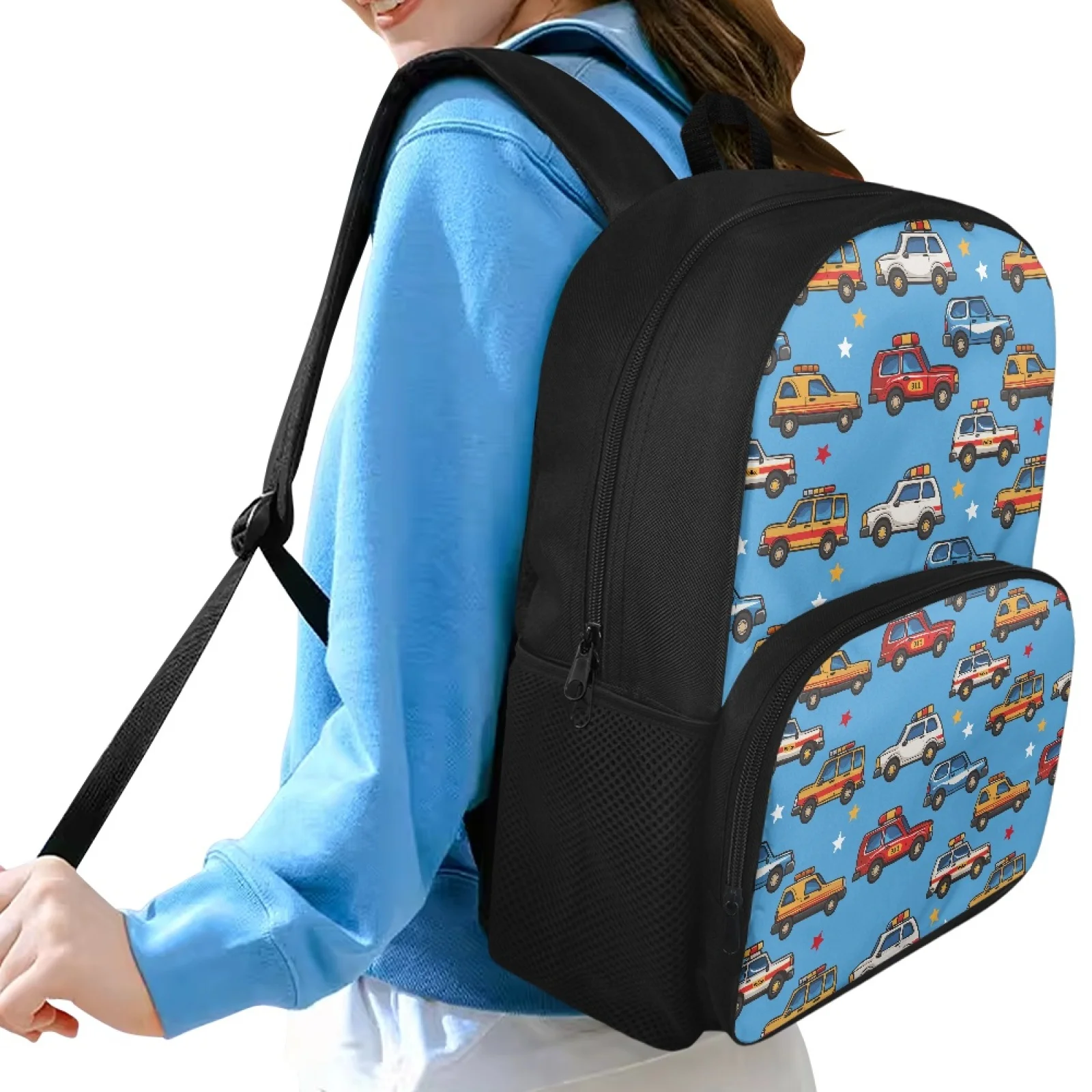 Backpacks Kids Backpack Cartoon Car Printed Children School Bags For Boys Girls Back Pack Schoolbag Student Bookbag Book Bag