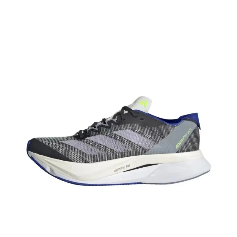 

Adidas Adizero Boston 12 Anti-slip Wear-resistant Comfortable Shock-absorbing Marathon Running Shoes Men and Women Black Grey